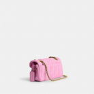 Coach Tabby Shoulder Bag 20 With Pillow Quilting Brass Flower Pink