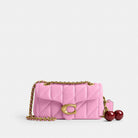Coach Tabby Shoulder Bag 20 With Pillow Quilting Brass Flower Pink