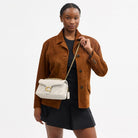 Coach Tabby Shoulder Bag 26 With Pillow Quilting Brass Chalk