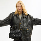 Coach Tabby Shoulder Bag 26 With Pillow Quilting Silver Black