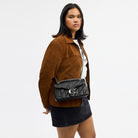 Coach Tabby Shoulder Bag 26 With Pillow Quilting Silver Black