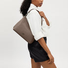 Coach Laurel Shoulder Bag Gunmetal Dark Stone