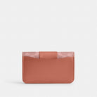 Coach Essential Slim Card Case In Signature Canvas Brass Melon Pink