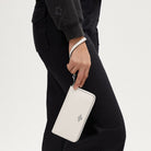 Coach Long Zip Around Wallet Silver Chalk