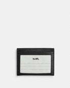 Coach Slim Id Card Case Novelty Leather-Silver-Black
