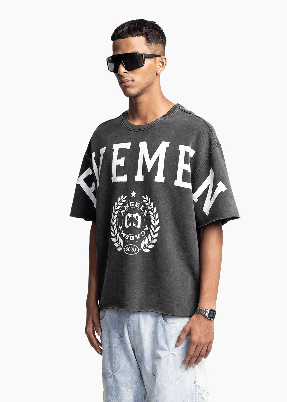 EVEMEN CREST T-SHIRT - VINTAGE BLACK