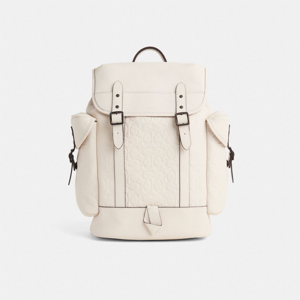 Coach Restored Hitch Backpack In Signature Leather Chalk