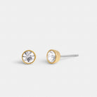 Coach Halo Round Stud Earrings Gold