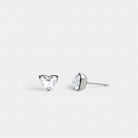 Coach Halo Heart Stud Earrings Silver