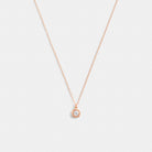 Coach Halo Tea Rose Pendant Necklace Rose Gold