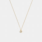 Coach Halo Round Pendant Necklace Gold