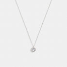 Coach Halo Heart Pendant Necklace Silver