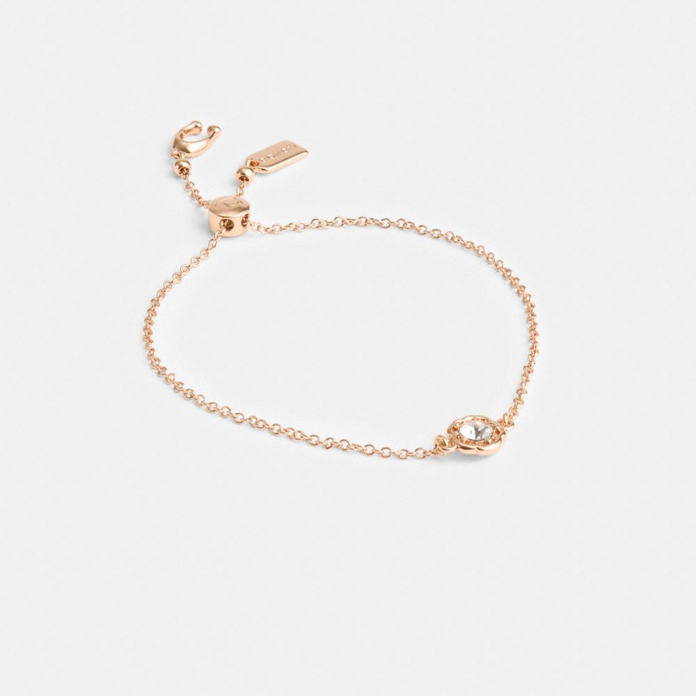 Coach Halo Tea Rose Slider Bracelet Rose Gold