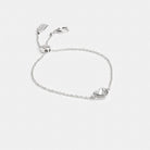 Coach Halo Heart Slider Bracelet Silver