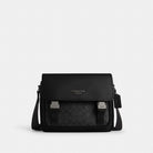 Coach Racer Messenger Bag In Signature Canvas Gunmetal Charcoal Black