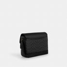Coach Racer Messenger Bag In Signature Canvas Gunmetal Charcoal Black