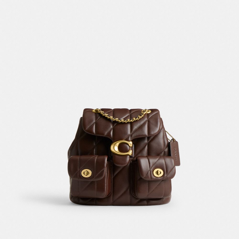 Coach Tabby Backpack With Pillow Quilting Brass Maple