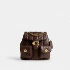 Coach Tabby Backpack With Pillow Quilting Brass Maple