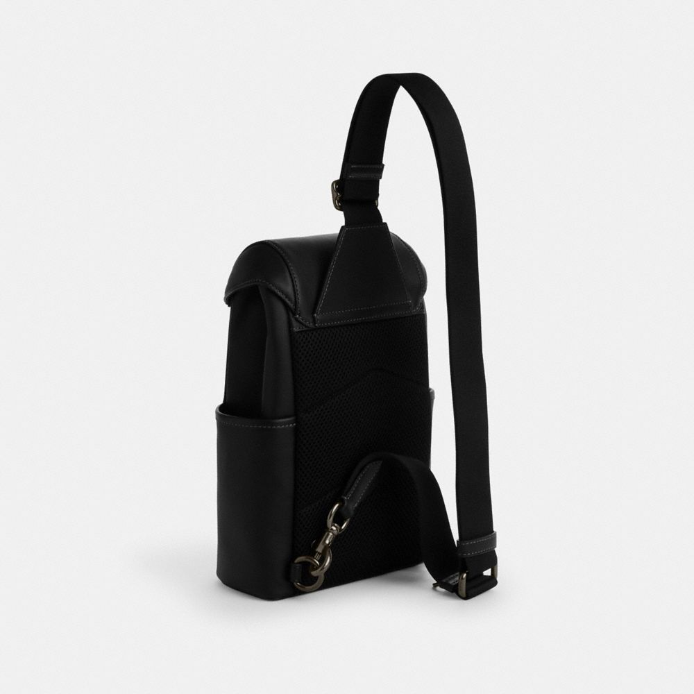 Coach Racer Pack Gunmetal Black