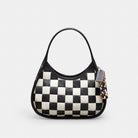 Coach Ergo Bag In Checkerboard Upcrafted Leather Black Chalk