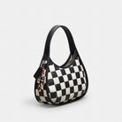 Coach Ergo Bag In Checkerboard Upcrafted Leather Black Chalk