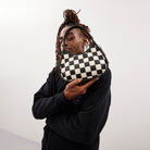 Coach Ergo Bag In Checkerboard Upcrafted Leather Black Chalk