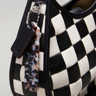Coach Ergo Bag In Checkerboard Upcrafted Leather Black Chalk