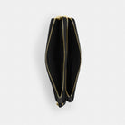 Coach Double Zip Wallet Gold Black