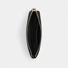 Coach Corner Zip Wristlet Gold Black