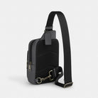 Coach Racer Sling Pack In Signature Canvas Gunmetal Grey Charcoal