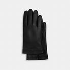 Coach Leather Tech Gloves Black