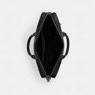 Coach Ethan Slim Brief In Signature Canvas Gunmetal Charcoal Black