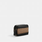 Coach Graham Crossbody Bag In Signature Canvas Gunmetal Tan Black