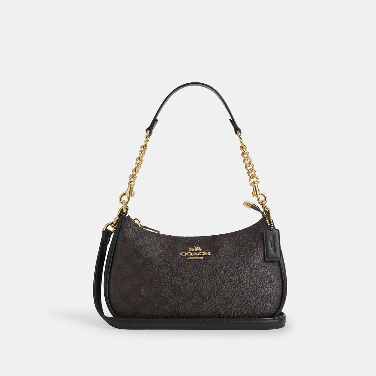 Coach Teri Shoulder Bag In Signature Canvas Brown