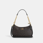 Coach Teri Shoulder Bag In Signature Canvas Brown