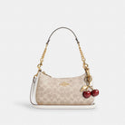 Coach Teri Shoulder Bag In Signature Canvas Gold Sand Chalk