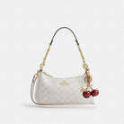 Coach Teri Shoulder Bag In Signature Canvas Gold White Chalk