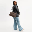 Coach Rowan Large Satchel Bag Gunmetal Dark Stone