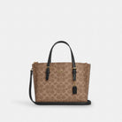 Coach Mollie Tote Bag 25 In Signature Canvas Gold Tan Black