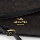 Coach Laurel Shoulder Bag In Signature Canvas Gold Walnut Black