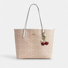 Coach City Tote Bag In Signature Canvas Gold Sand Chalk