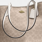 Coach City Tote Bag In Signature Canvas Gold Sand Chalk