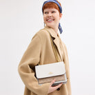Coach Klare Crossbody Bag In Signature Canvas Gold Sand Chalk