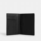 Coach Passport Card Case In Signature Canvas Gunmetal Charcoal Black