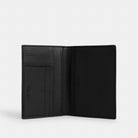 Coach Passport Card Case In Signature Canvas Gunmetal Tan Black