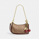Coach Teri Mini Crossbody Bag In Signature Canvas Gold Tan Brown