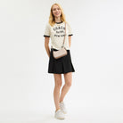 Coach Teri Mini Crossbody Bag In Signature Canvas Silver Sand Taupe