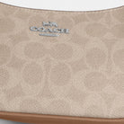 Coach Teri Mini Crossbody Bag In Signature Canvas Silver Sand Taupe
