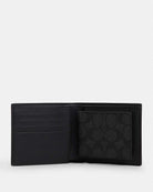 Coach Boxed 3 In 1 Wallet Gift Set In Signature Canvas Signature Canvas-Gunmetal-Charcoal-Black