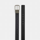 Coach Boxed Card Case And Belt Set In Signature Canvas Gunmetal Charcoal Black